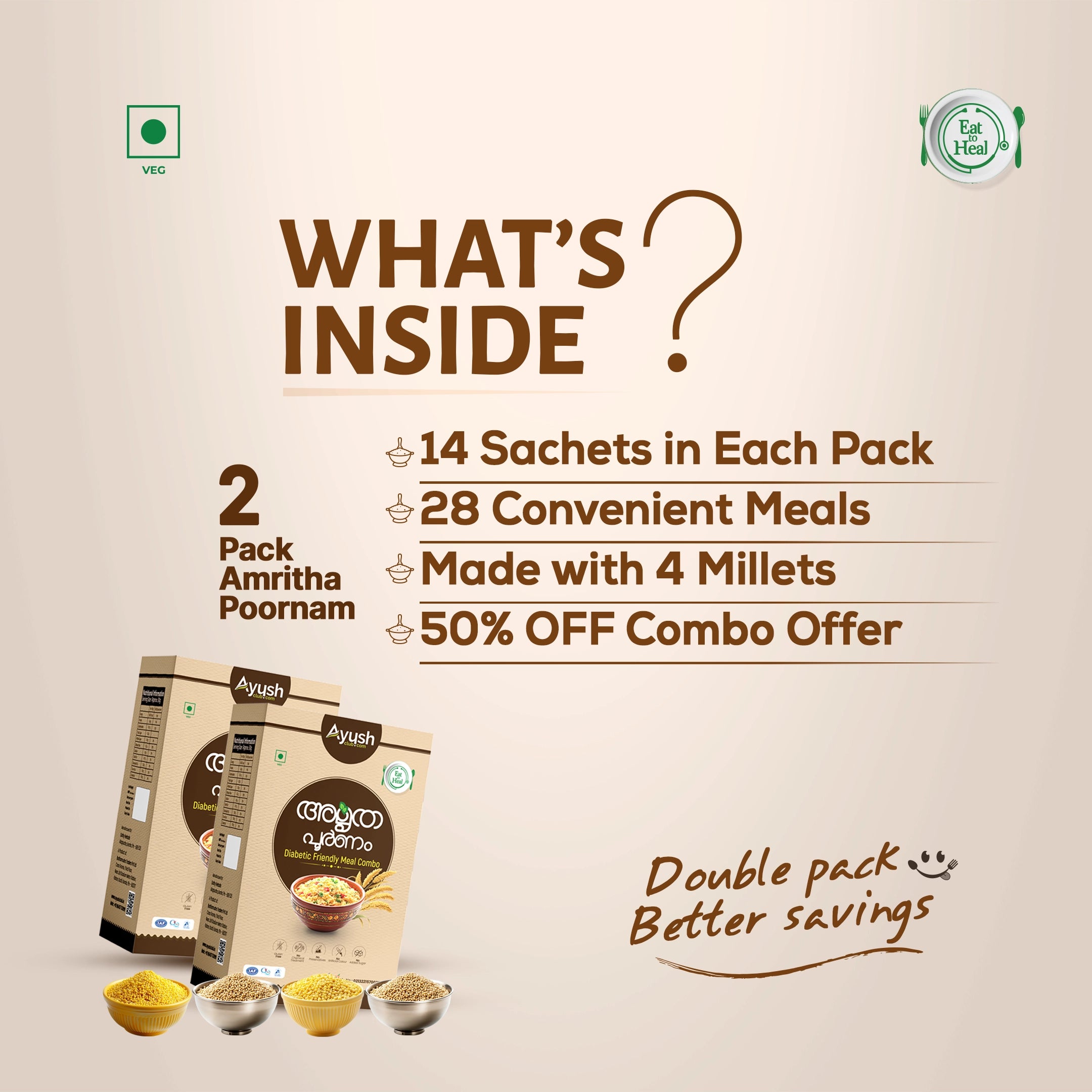 Diet & Diabetic friendly Meal Combo