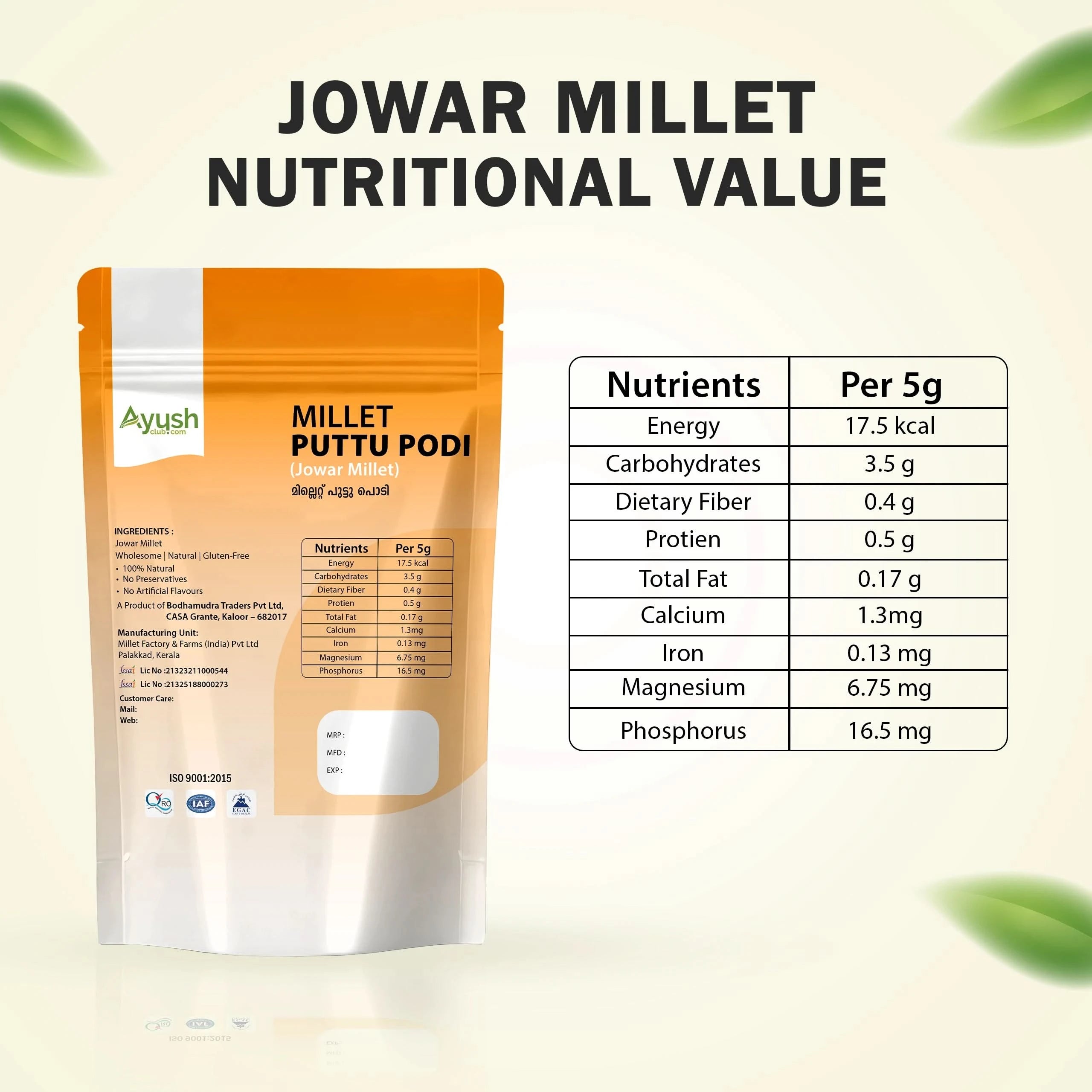 Jower Millet Puttu Powder