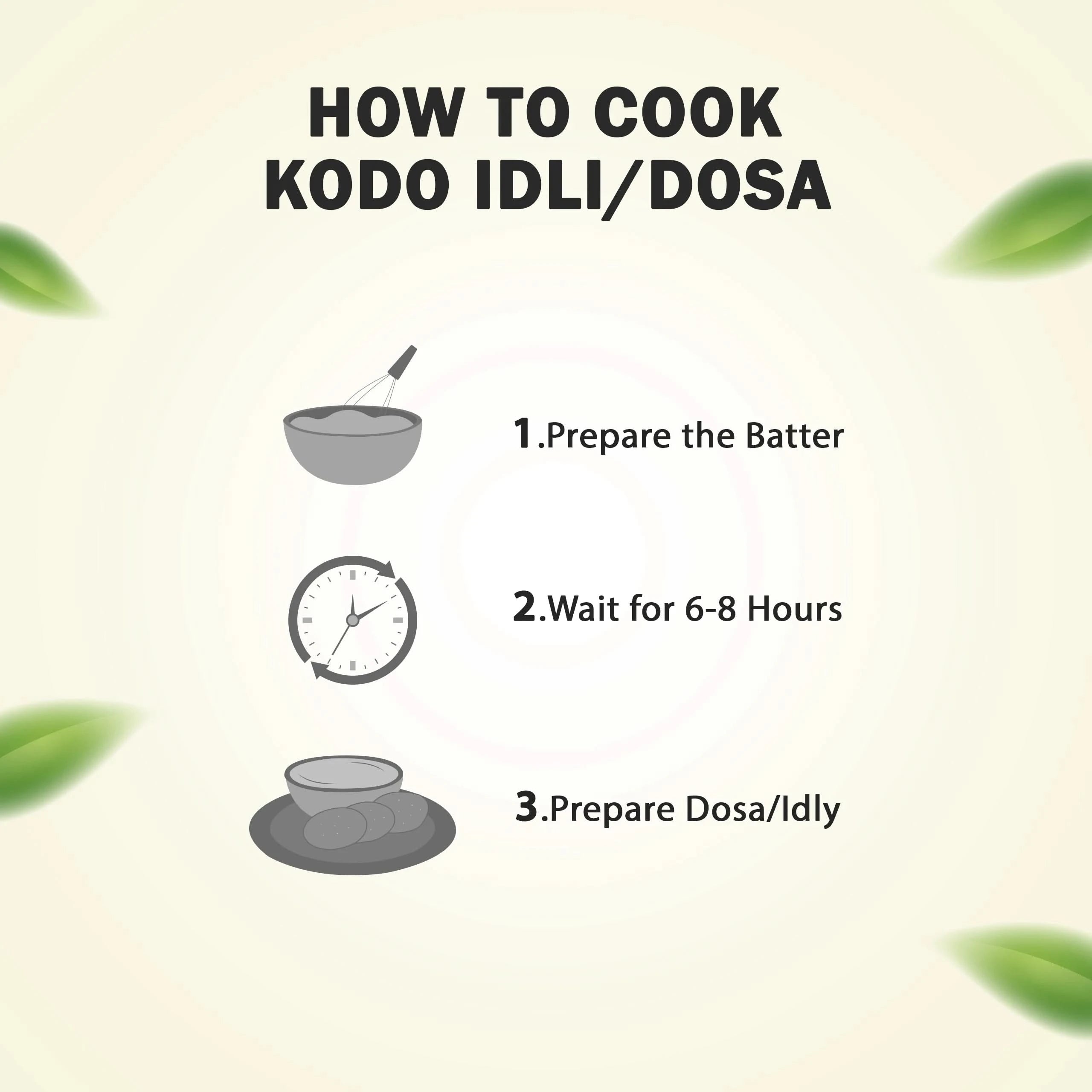 KODO MILLET DOSA / IDLY POWDER - Soft, Light & Diabetic-Friendly Breakfast Mix