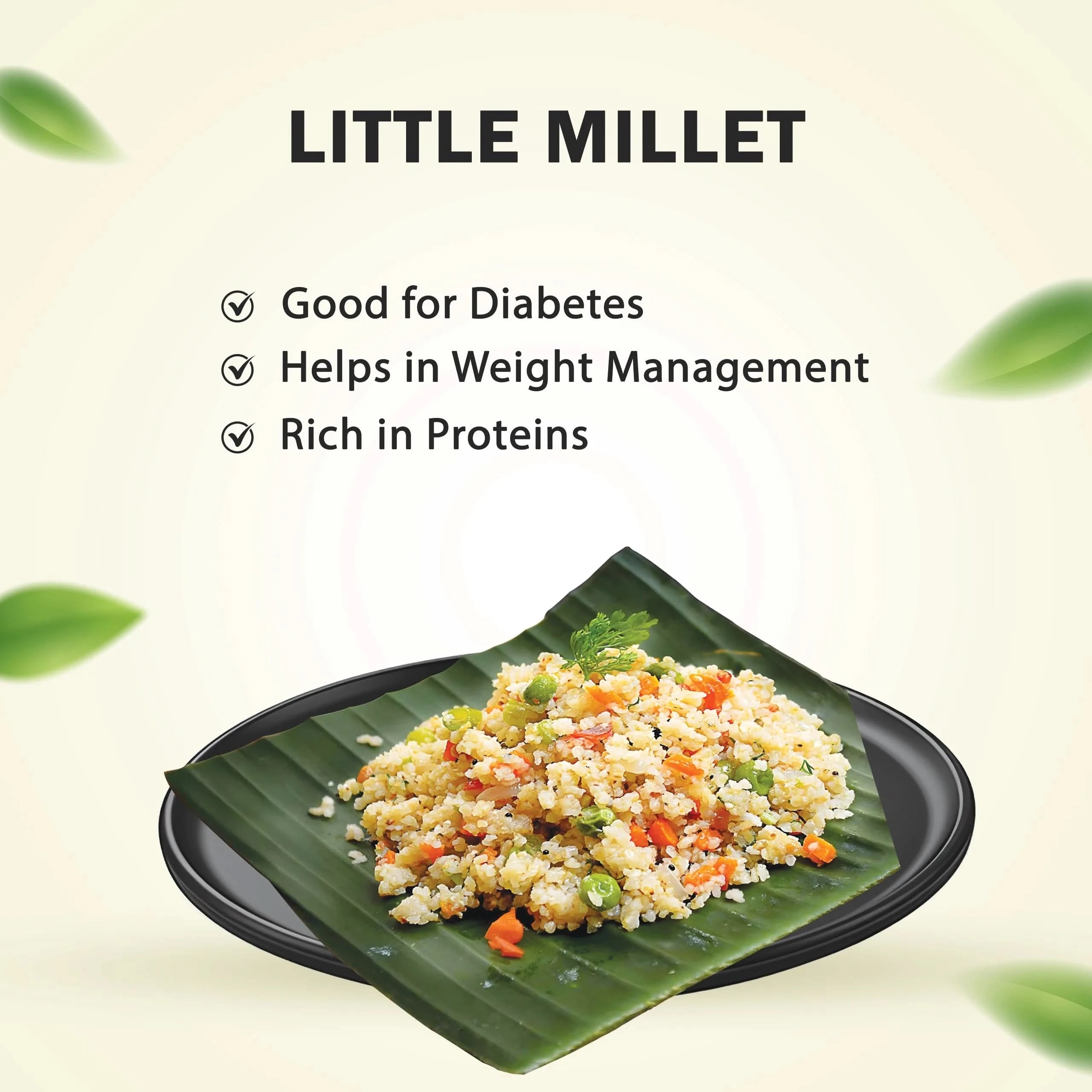 LITTLE MILLET RAVA POWDER -  Healthy Alternative to Sooji – Great for Upma, Pongal & Idli